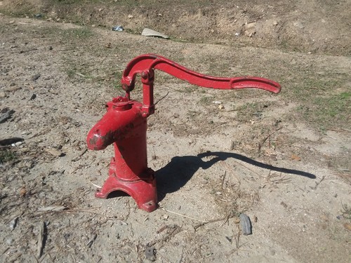 Vintage red cast iron water - vintage,