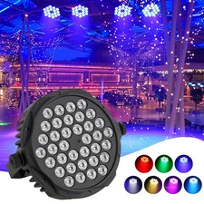 36 LED Stage Lights RGB Par Can Flat DMX512 DJ Disco Bar Xmas Uplighter Lighting