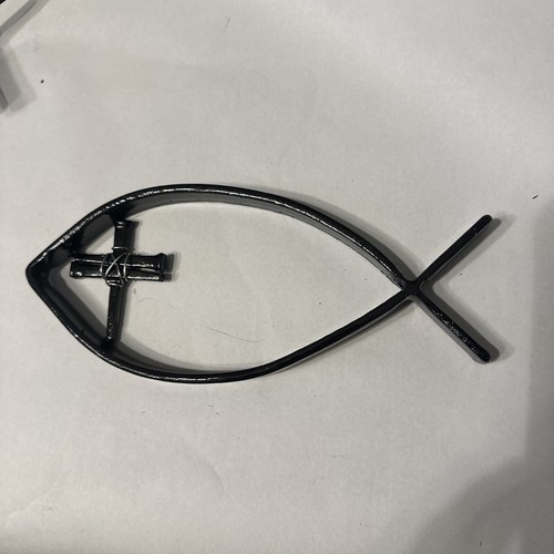 Steel welded christian fish - christian,