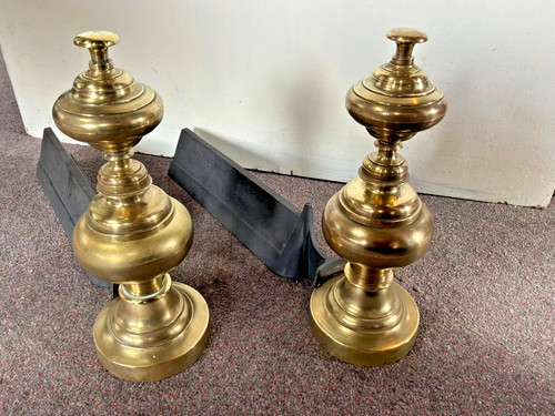 Vintage french brass - brass, fire