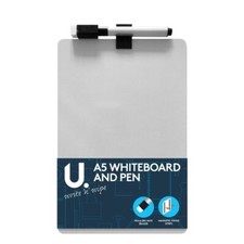 A5 Dry Wipe White Board Magnetic Strip & White Board Pen Included