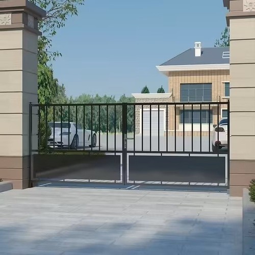 Metal gates driveway - metal, wide