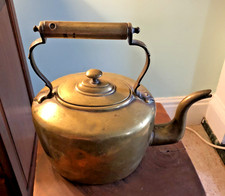 Vintage Brass Top Stove Kettle.