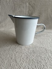 Vintage White Blue Enamelled