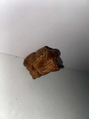 Vintage hand carved wood three - vintage,