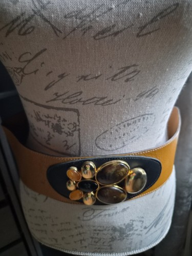 Ochre mustard leather - ochre,