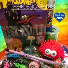 PRE FILLED HALLOWEEN PARTY BAGS Handles Craft Paper Birthday Loot Favour Gift 