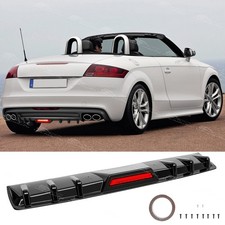 For Audi TTS TTRS Quattro Gloss Rear Bumper Diffuser Splitter Fins w/LED Light