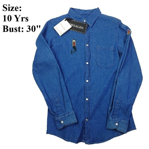 Monnalisa girls denim shirt - monnalisa,