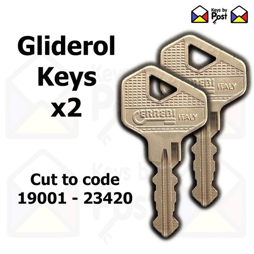 Gliderol keys cut to - x,