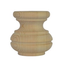 Tall Pine Moulded Bun Foot 83mm x 85mm High Wooden Feet *CHOOSE QUANTITY* A4TMB