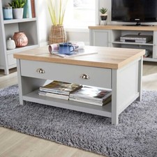 Grey Coffee Table Oak Effect