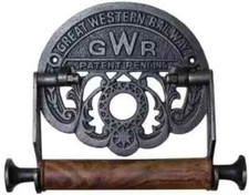GREAT-WESTERN RAILWAY Cast Iron Toilet Roll Holder Novelty / Vintage Retro 