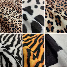 Animal Skins Digital Print Cotton Rich Linen Fabric Craft Curtaining Upholstery