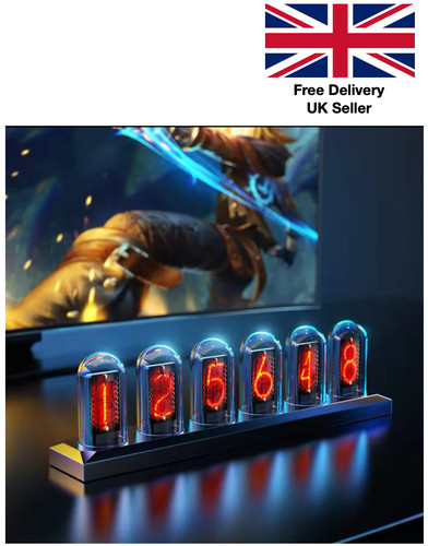 Rgb nixie tube clock led - nixie,