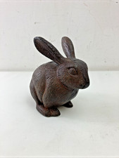 (RefJOH1) Cast iron small rabbit doorstop, heavy