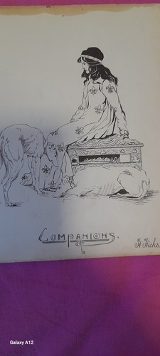 Art deco ink drawings - ink,