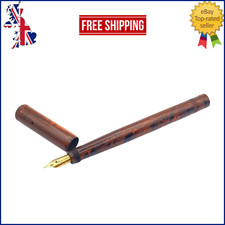 VINTAGE SEMPER 264 SAFETY FOUNTAIN PEN RED MOTTLED FLEXIBLE 18K MED NIB FRANCE