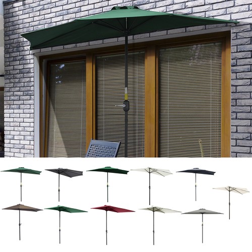 Half round parasol umbrella - half,