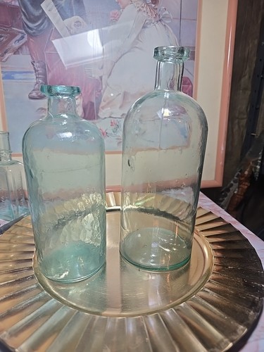 Lot old medicine bottles - old,