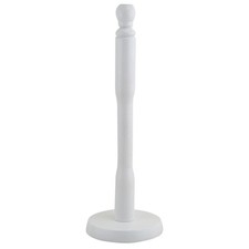Wooden Kitchen Roll Holder Paper Towel Tissue Holder White Pole Free Standing
