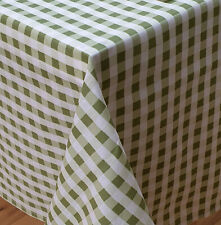 GINGHAM CHECK SAGE BEDDING CURTAINS EXTRA DEEP FITTED SHEETS GREEN WHITE