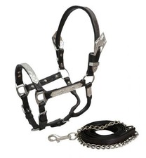 LEATHER SHOW HALTER Mini Dark