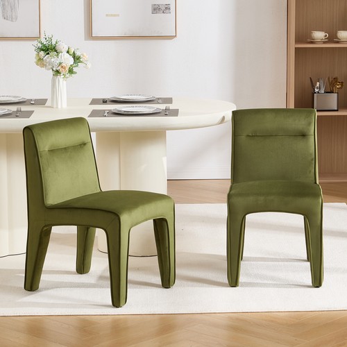 Velvet armless vanity - velvet, chairs