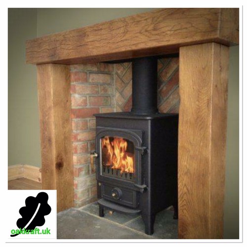 Oak fireplace surround 6 - fireplace, 6"