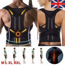 Posture Corrector Back Straightener Lumbar Shoulder Support Belt Body Brace UK