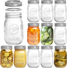 Tebery 12 Pack 16oz Mason Jars