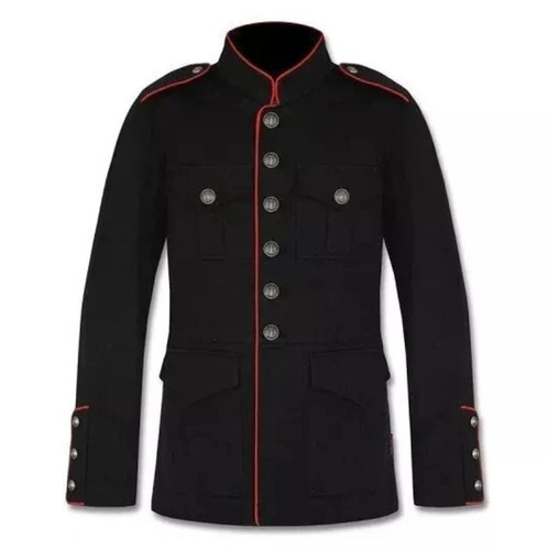 Men black gothic - black, military