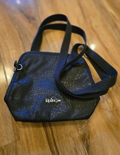 Kipling black leopard print - black,