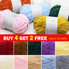 100g/ball Skein Yarn Shiny Chunky Crochet Chenille Soft Velvet Knitting Wool