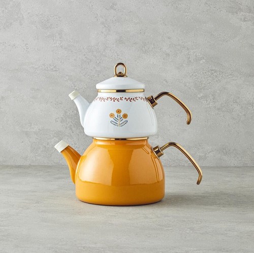 Retro mustard enamel - enamel, on
