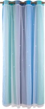 ele ELEOPTION Stars Blackout Curtains, Cut Out Stars Drapery with Eyelet, for K