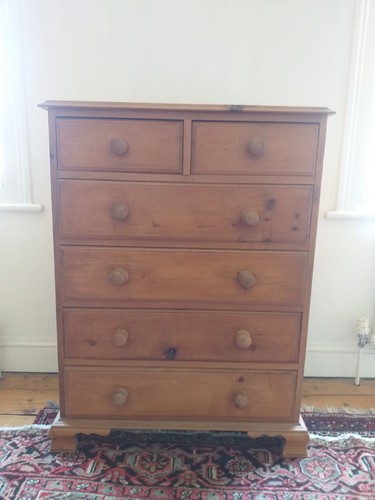 Vintage solid pine chest - vintage,