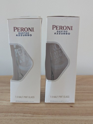 Peroni half pint glasses 10oz - half,