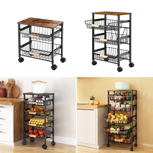 Tier kitchen trolley on - 2-6,