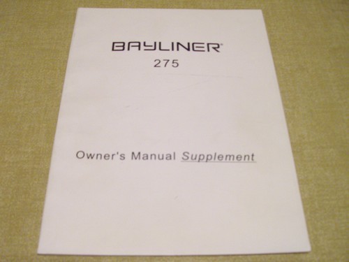 Nos bayliner 275 owner - nos,