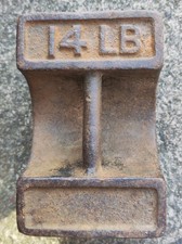 Vintage Antique Cast Iron 14lb