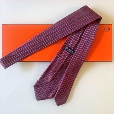 HERMES Neck Tie Red New Unused