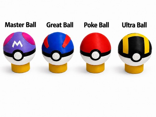 Set printed poke balls - 4,
