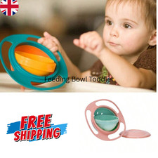 Premium Gyro 360 Baby Feeding Bowl Spill Proof with Lid UK