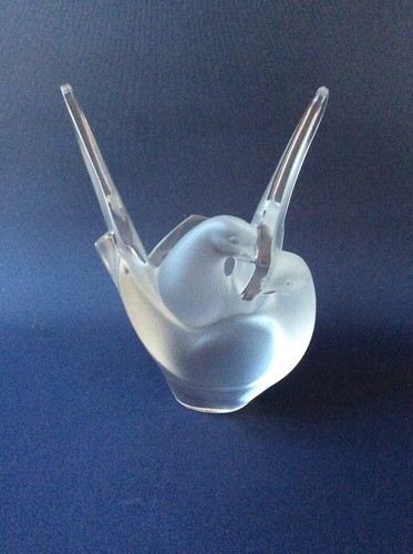 Lalique signed large two dove - lalique,