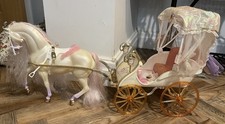 Barbie Crystal Horse And Carriage 1991 Vintage