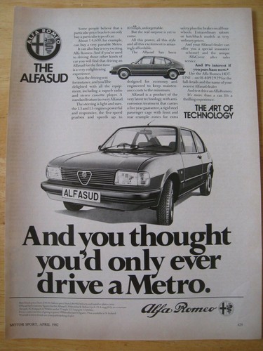 Alfa romeo the alfasud art - romeo,