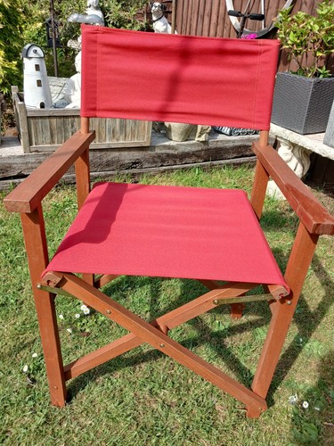Directors chair red folding - red,