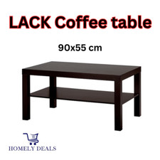 Ikea Lack 2 Tier Black-Brown Coffee Table For Dining Living BedRoom Table90x55cm