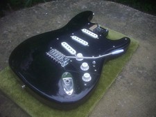 BLACK  STRAT  STYLE GUITAR